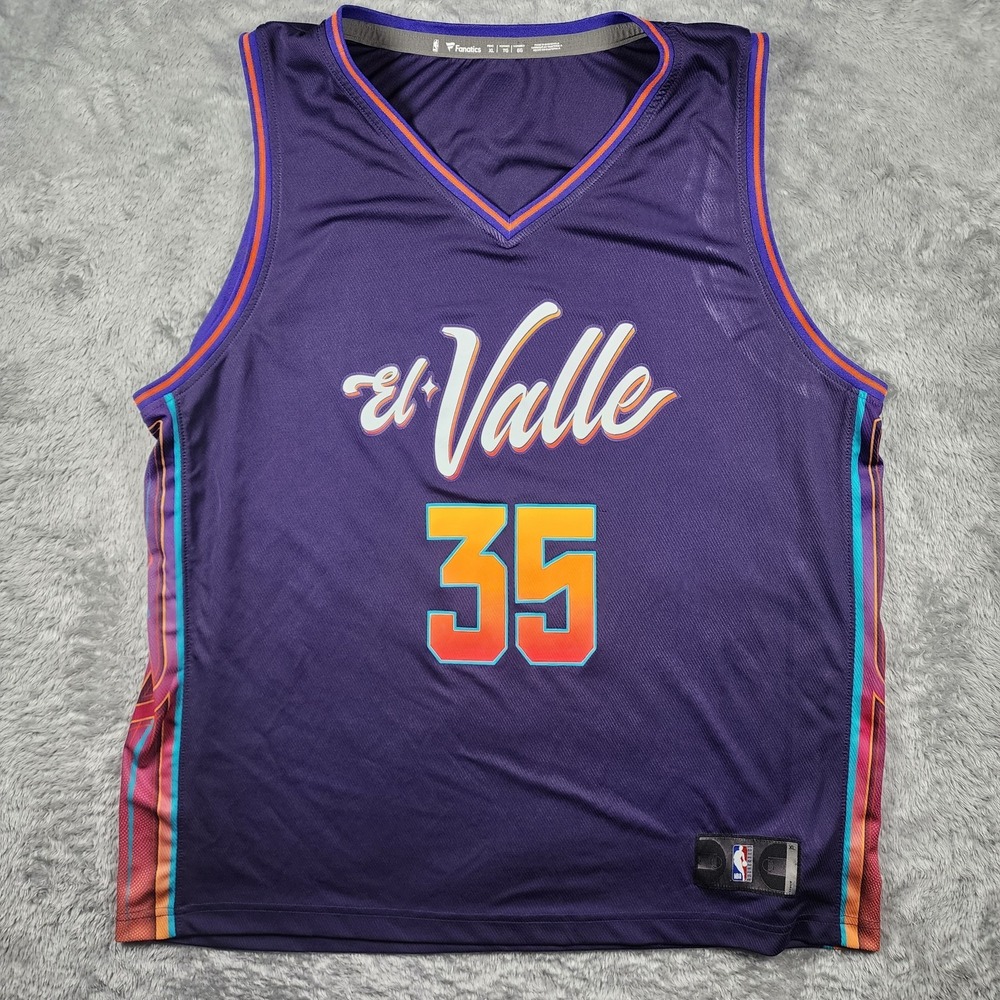 Phoenix Suns Basketball Jersey Mens XL Purple Durant 35 NBA Fanatics El Valle